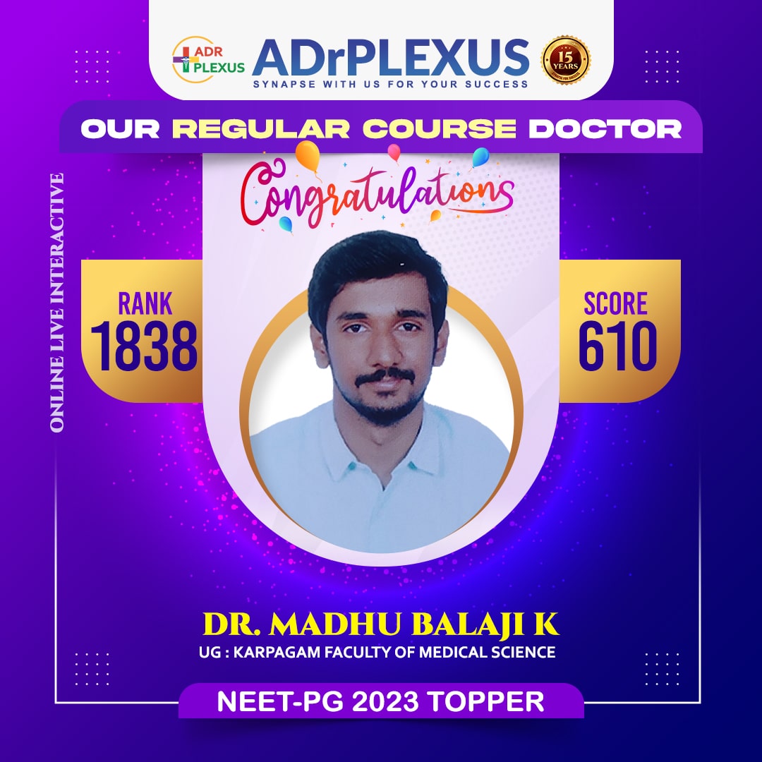 DR. MADHU BALAJI K