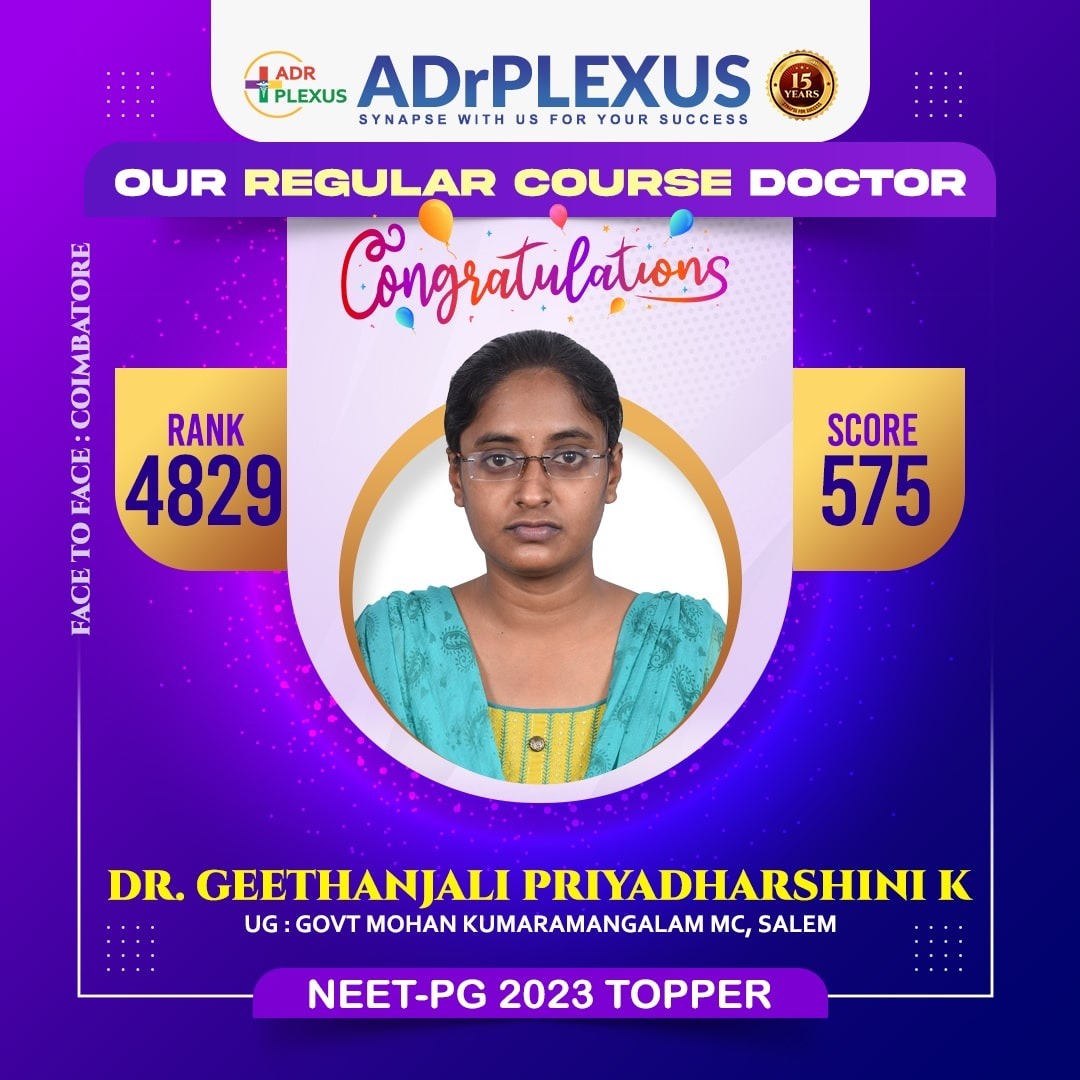 DR. GEETHANJALI PRIYADHARSHINI K